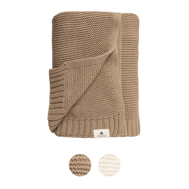 Hovedbilde Strikket babyteppe - VELG FARGE