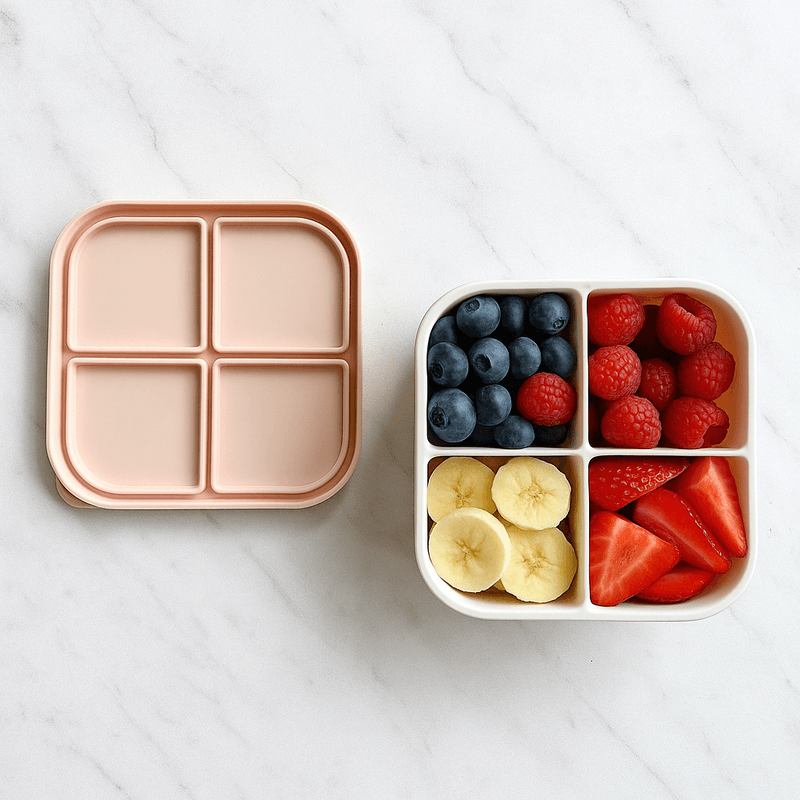 Genial fruktboks med 4 tette rom - VELG FARGE 